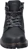 A front view of a black lace-up boot. Produktbild-Vorschau