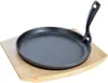 Litinová pánev ORION Litinová deska 22 cm s dřevěným Náhled obrázku produktu 2