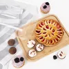 Plateau en bambou avec couvercle cloche pour fromages, Voir les images du produit 6