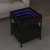 vidaXL Couchtisch mit Infinity-LED Schwarz 40x40x51 cm Produktbild-Vorschau 2