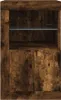 A close-up view of a wooden cabinet with a glass shelf. Produktbild-Vorschau