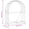 vidaXL Abri pour bois de cheminée Argenté 120x45x140 cm Voir les images du produit 8