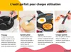 set de spatules de cuisine endusor en silicone comprenant spatule à pancakes et pinceau Voir les images du produit