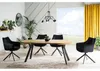 Chaise pivotante en velours - Noir - Pieds en métal noir - Voir les images du produit 6