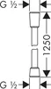 A technical drawing showing the dimensions of a shower hose. Anteprima dell’immagine prodotto