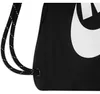 Nike Heritage Drawstring Bag Black/Black/White 10 L Sáček Náhled obrázku produktu 25