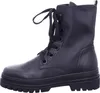 A black leather lace-up boot is shown from the side against a white background. Produktbild-Vorschau