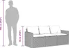 Möbel Gartensofa mit Kissen 3-Sitzer Schwarz Poly Rattan - Produktbild-Vorschau 7