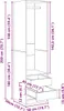 vidaXL Kleiderschrank mit Schubladen Schwarz 50x50x200cm Produktbild-Vorschau 8