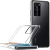 A clear phone case is shown in front of a smartphone. Produktbild-Vorschau