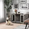 Cage pour chien PawHut pour la maison, niche avec coussin, Voir les images du produit 2