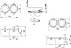 Technical drawings and dimensions of a lighting fixture. Anteprima dell’immagine prodotto