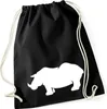 Huuraa Turnbeutel Nashorn Silhouette 12 Liter Black Produktbild-Vorschau 1