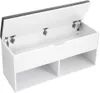 CALICOSY - Banc de rangement chaussures blanc 10 niches 1 Voir les images du produit 11