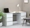 A white desk with a laptop and a lamp. Anteprima dell’immagine prodotto