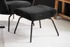 KAWOLA Sessel LOTTE Ohrensessel velvet schwarz mit Hocker Produktbild-Vorschau 6