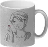 K-Pop Herz Zeichen Glitzer-Kaffeebecher mit Manga Charakter Produktbild-Vorschau 1
