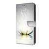 A closed flip phone case with a lotus flower design. Produktbild-Vorschau