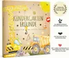 A children's album cover with construction vehicle illustrations and text. Voir les images du produit