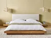 BELIANI Bett Naturfarbene Esche Bouclé u. MDF-Platte mit Produktbild-Vorschau 4