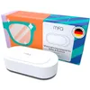 A white ultrasonic cleaning device for glasses and jewelry is shown next to its colorful packaging. Anteprima dell’immagine prodotto