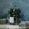 Christbaumkugel - Weihnachtsbaumkugel - bruchfest - D: 6cm - glänzend und matt - grün - 12er Set Produktbild-Vorschau