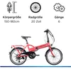 Zündapp Z101 20 Zoll Elektro Klapprad 150 - 180 cm E Produktbild-Vorschau 3
