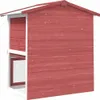vidaXL Clapier à lapins 3 portes Rouge Bois Voir les images du produit 4