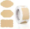 Braune selbstklebende Etiketten auf Rolle 300 Stück 3x5 cm Produktbild-Vorschau 1