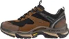 A side view of a brown and black hiking shoe. Produktbild-Vorschau