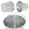 A collage of three images showing a galvanized metal bucket from different angles. Náhled obrázku produktu