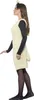 A woman wearing a sheep costume, shown from the side. Produktbild-Vorschau