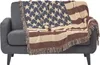 HOMESCAPES Jacquard-Decke Stars & Stripes im Vintage-Stil – Produktbild-Vorschau 1
