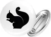 Huuraa Button Eichhörnchen Silhouette 59mm rund mit Produktbild-Vorschau 1