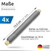 ECENCE 4er Set Blumendraht verzinkt, 0,65mm Basteldraht, Produktbild-Vorschau 4