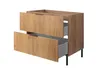 A bathroom vanity cabinet with two drawers, shown from the front with the drawers slightly open. Anteprima dell’immagine prodotto