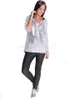 Damen Kapuzen-Jacke mit Taschen Hoodie Sweat Gr. S/M,  Grau Produktbild-Vorschau 3