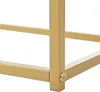 A close-up view of the gold metal frame of a table leg and support beams. Anteprima dell’immagine prodotto