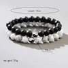 Bracelets Yin Yang Noir et Blanc - Équilibre et Harmonie Voir les images du produit 2