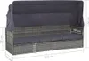 vidaXL Lit de jardin avec baldaquin Gris 205×62 cm Poly Voir les images du produit 8
