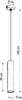 A diagram of a pendant light with dimensions. Produktbild-Vorschau