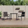 vidaXL Krzesła ogrodowe 2 szt. czarne 55x61,5x90 cm Podgląd zdjęcia produktu 2