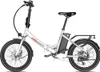 A white electric bicycle is shown against a white background. Podgląd zdjęcia produktu