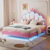 Dětská postel s korunkou a LED osvětlením, potah Náhled obrázku produktu 1