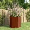 vidaXL Pflanzkübel Rostig 40x40x45 cm Cortenstahl Produktbild-Vorschau 2