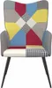 vidaXL Relaxsessel Patchwork Stoff Produktbild-Vorschau 3