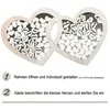 Gästebuch Hochzeit Holz Doppelherz Bilderrahmen mit 85 Herzen zum Beschriften personalisierte Geschenkidee Hochzeit Geburtstag Brautpaar Bilderrahmen Hochzeitsfeier Produktbild-Vorschau