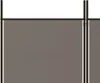 A close-up view of a gray fabric room divider with black metal frame. Podgląd zdjęcia produktu