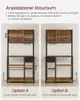 Two different assembly options for a shelf unit are shown side-by-side. Produktbild-Vorschau