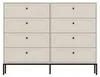 Commode à 8 tiroirs, cachemire, 150 x 40 x 115,5 cm Voir les images du produit 3